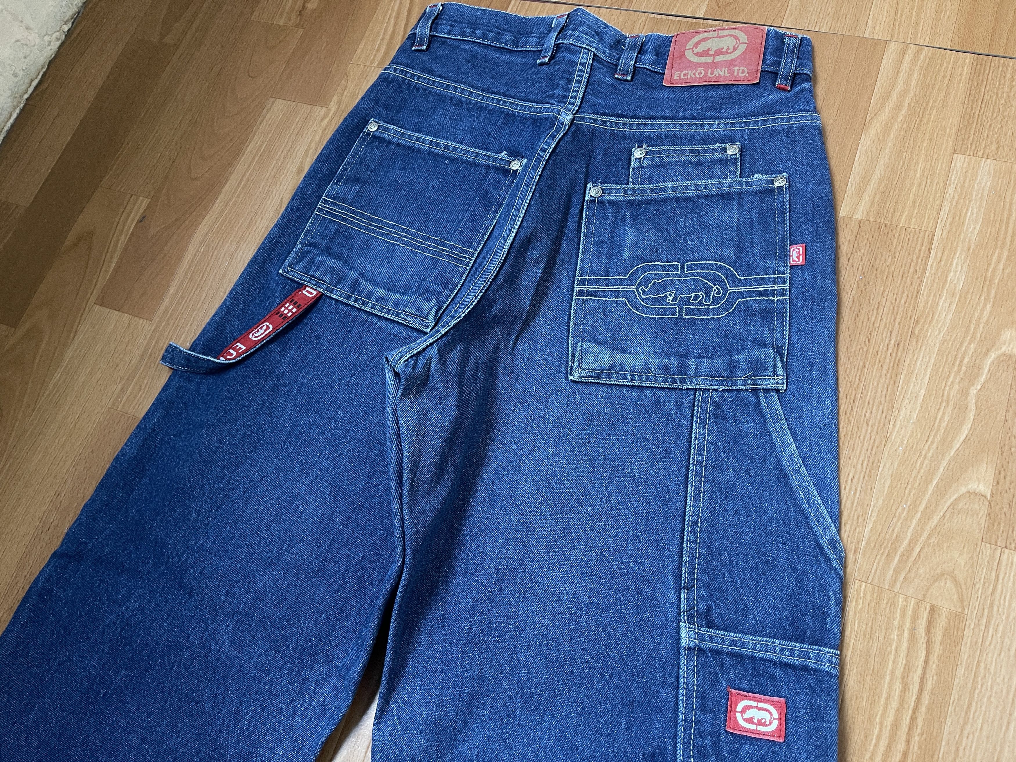 Ecko Unltd. Ecko Unltd jeans, baggy, vintage 90s hip hop skater Y2K W 30 Size US 30 / EU 46 - 6 Thumbnail