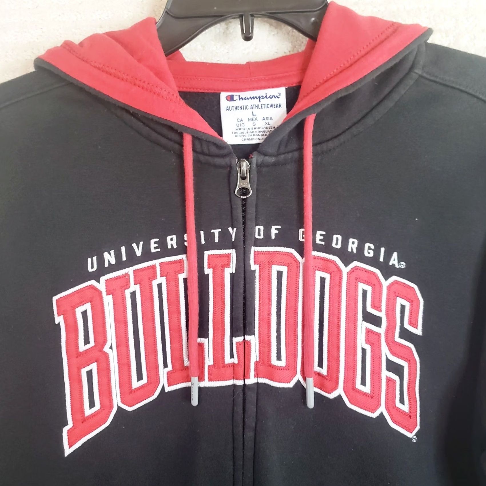 Champion Champion Georgia Bulldogs Hoodie Pullover Black Men's L College Size US L / EU 52-54 / 3 - 3 Thumbnail
