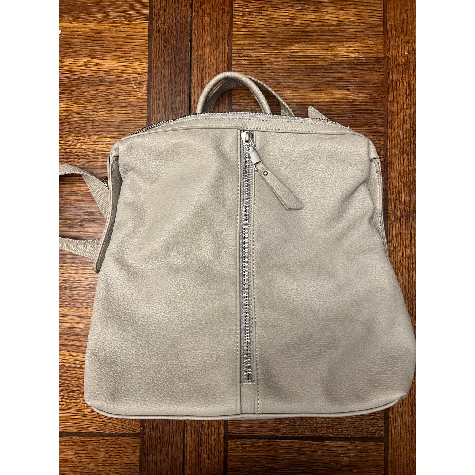 Urban Expressions Cream Vegan Leather Backpack Purse Bag