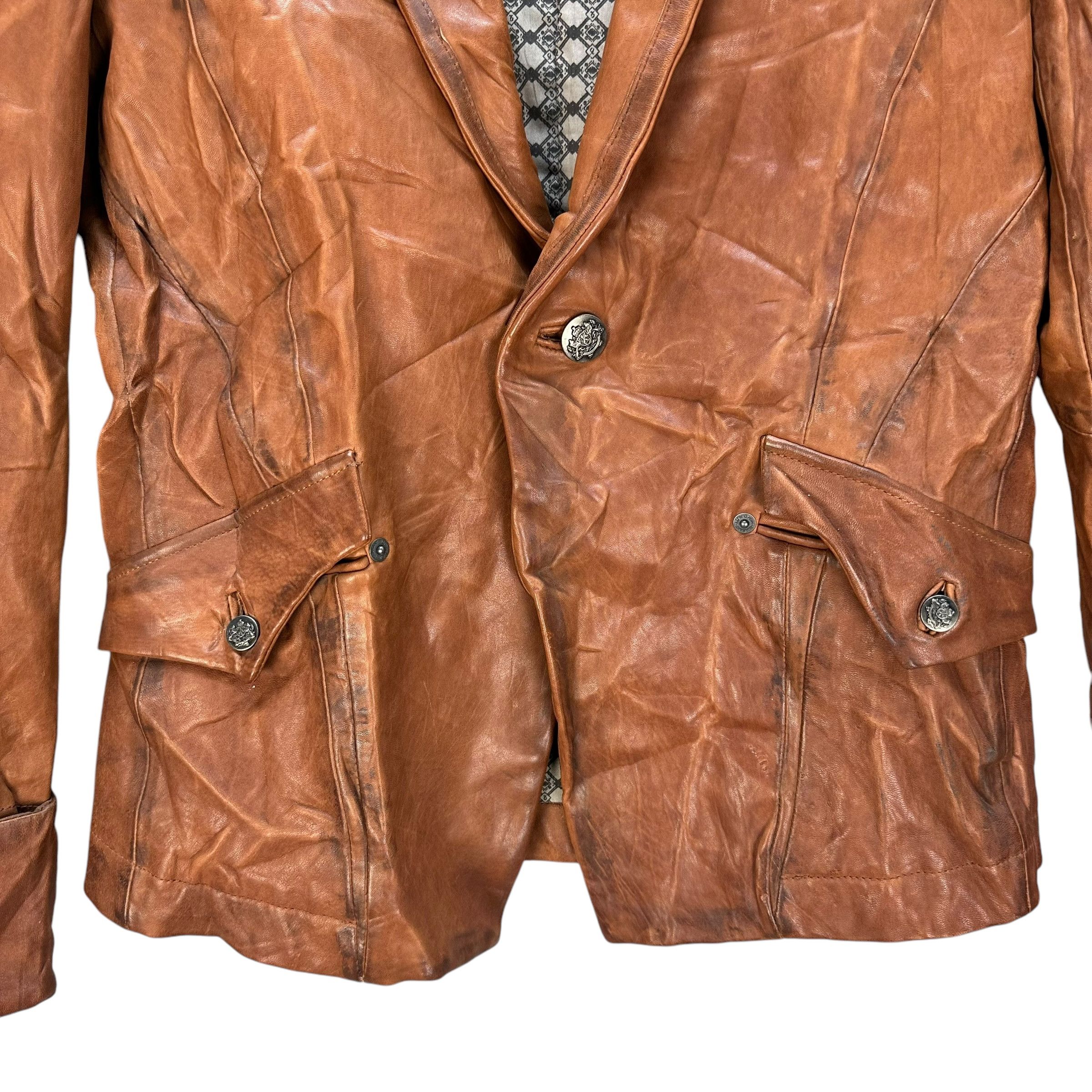 PPFM PPFM Cowhide Casual Leather Jacket Blazers #A65-1547 Size US S / EU 44-46 / 1 - 3 Thumbnail