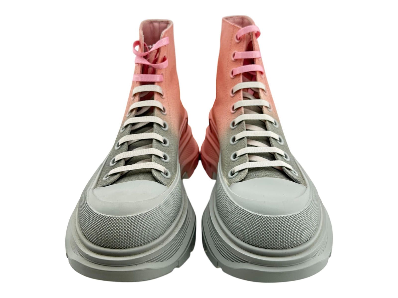 Alexander McQueen Alexander McQueen Tread Slick Boots Grey/Pink 39 Used Size US 9 / IT 39 - 2 Thumbnail