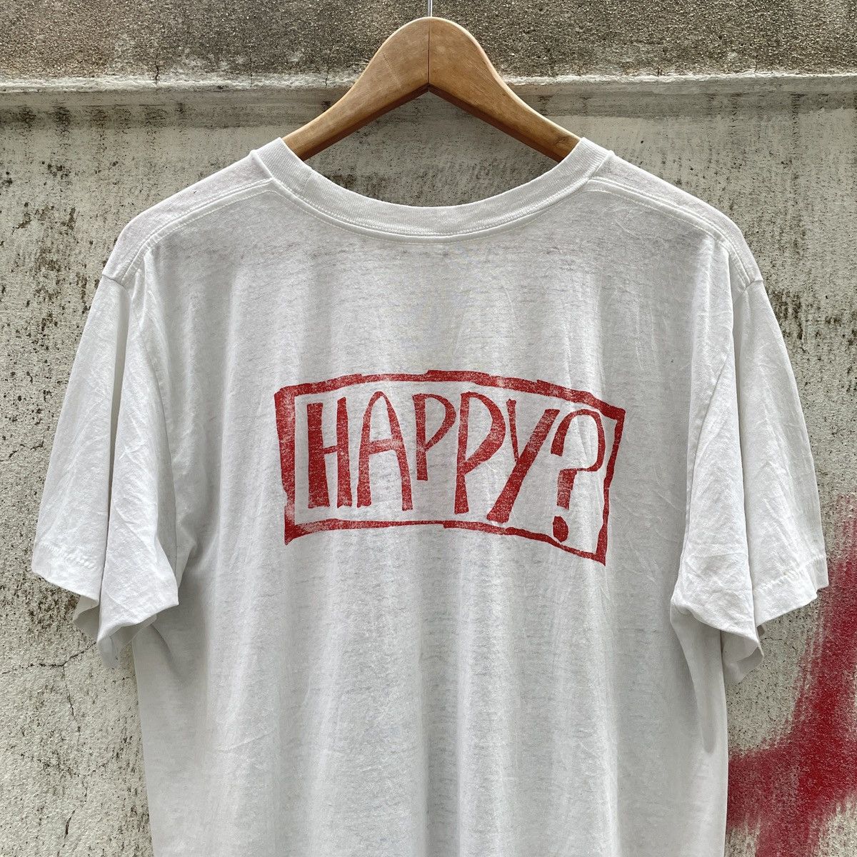 Band Tees Vintage PIL Public Image Ltd. Happy? T-Shirt Size US XL / EU 56 / 4 - 21 Thumbnail