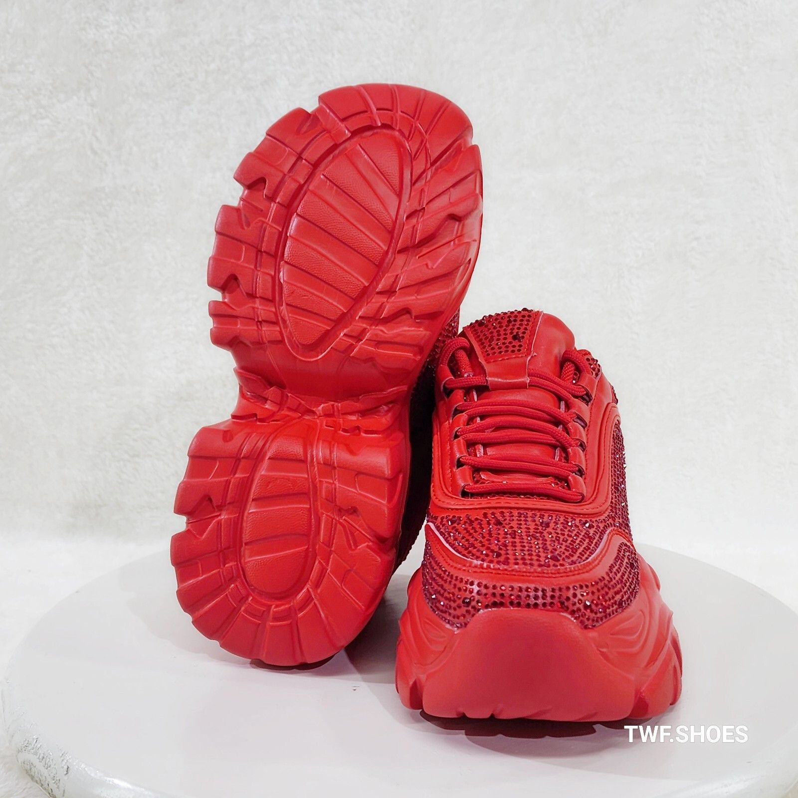 Other Cush Sport Rhinestone Comfy Platform Light Weight Sneakers R Size US 8 / IT 38 - 4 Thumbnail