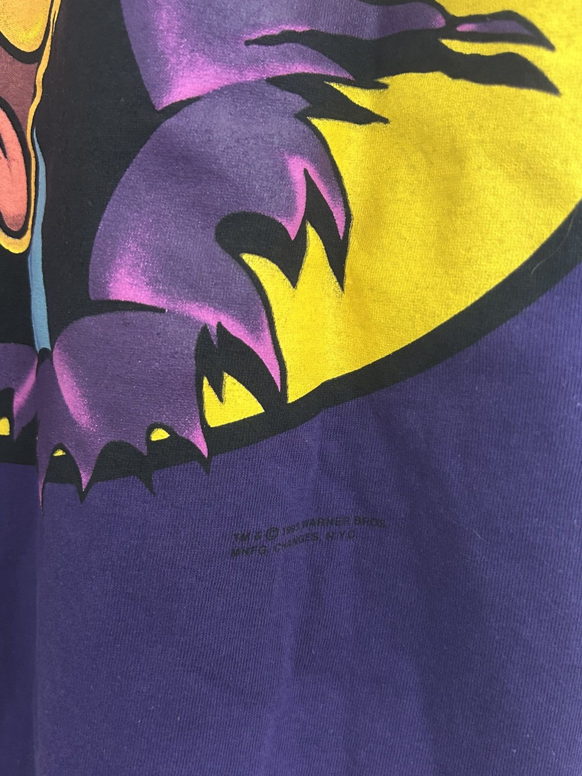 Vintage 1995 Road Runner Bust Threw Graphic Purple T-shirt Size US L / EU 52-54 / 3 - 4 Thumbnail