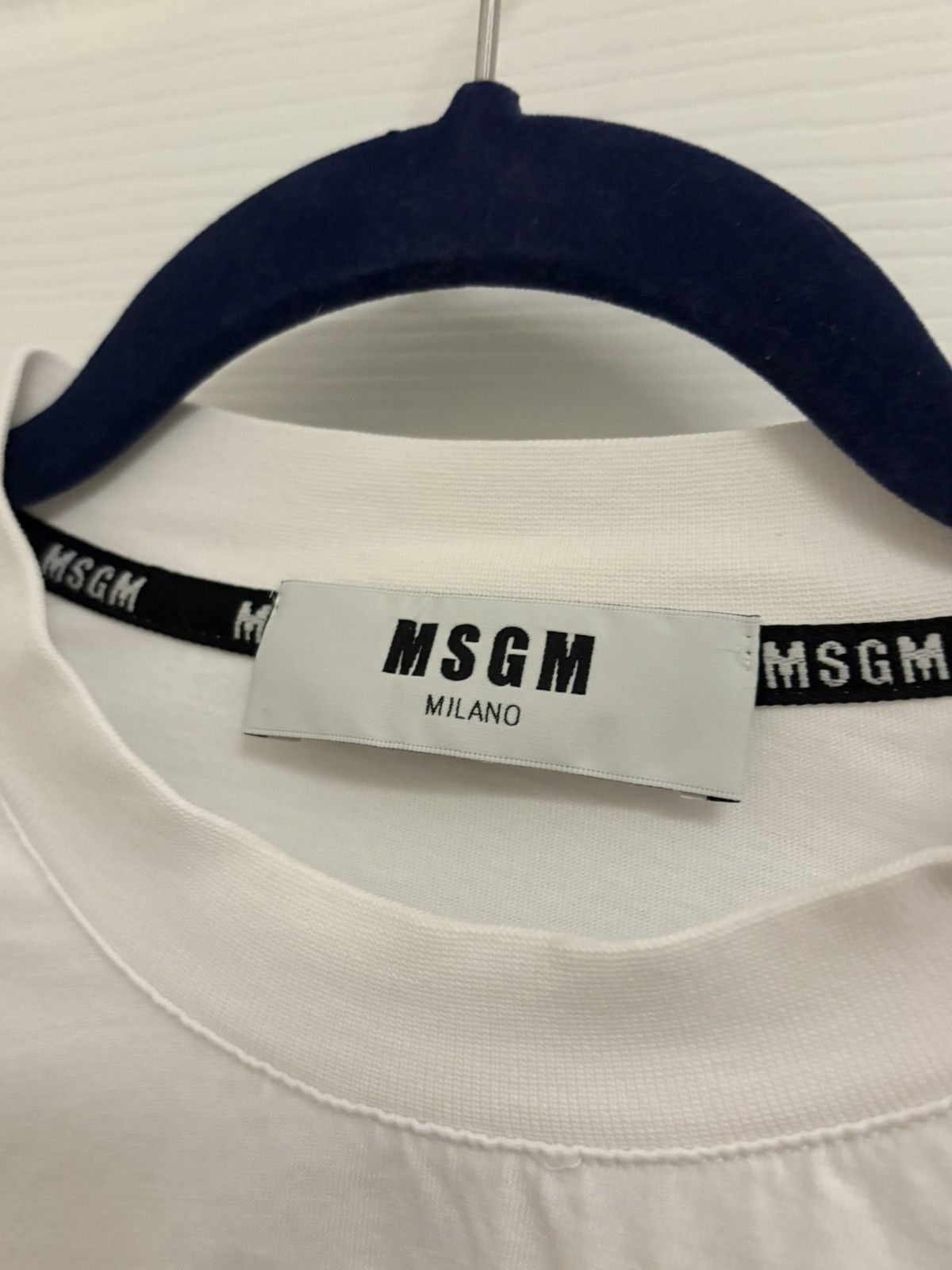 MSGM MSGM Cotton Logo Print Crew Neck Mens Long Sleeve Tee Cut Size US M / EU 48-50 / 2 - 3 Thumbnail