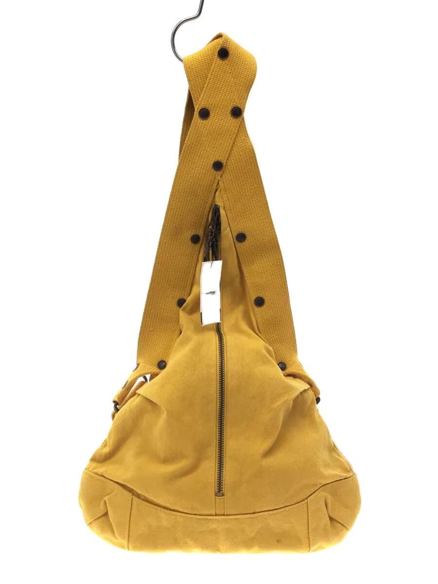 Pre-owned Kapital Triangle Belt Canvas Backpack In Yellow