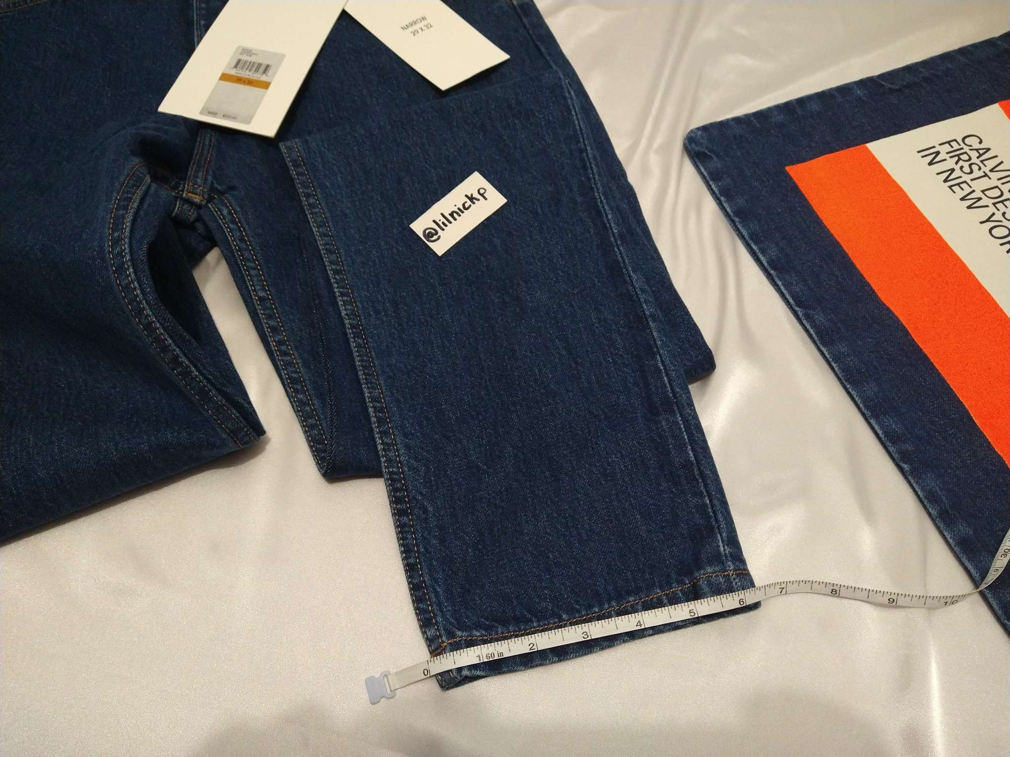 Calvin Klein 205W39NYC EST. 1978 Narrow Leg Apollo Blue Jeans Size US 29 - 6 Thumbnail