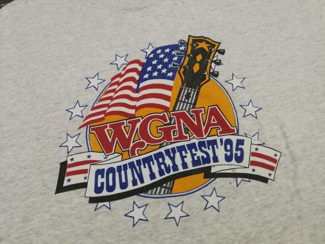 Hanes Vintage hanes heavy Weight WGNA COUNTRY FEST 95 L Size US L / EU 52-54 / 3 - 4 Thumbnail