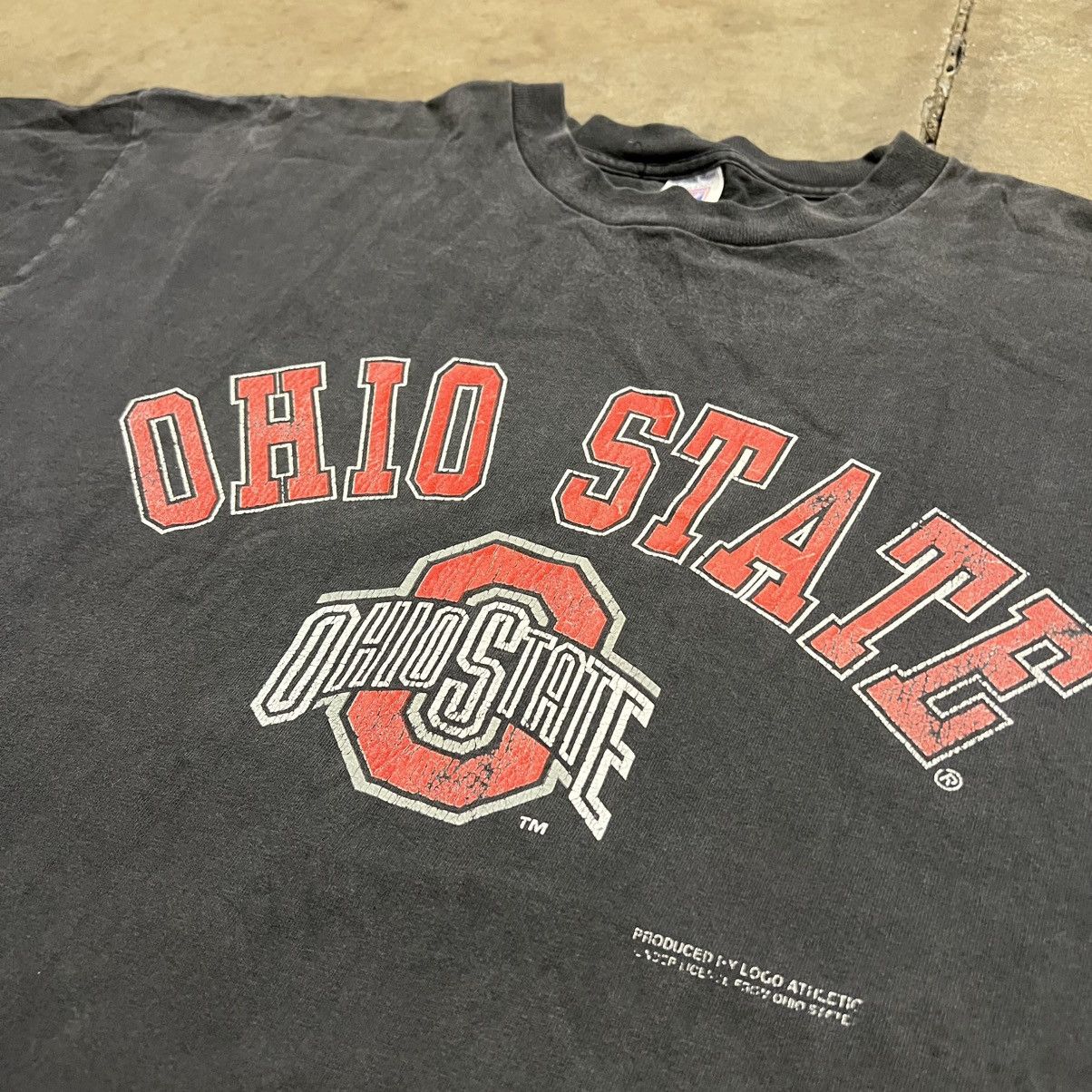 Logo 7 Vintage Ohio State Buckeyes Logo 7 T shirt Faded Black 90s Size US XXL / EU 58 / 5 - 4 Thumbnail