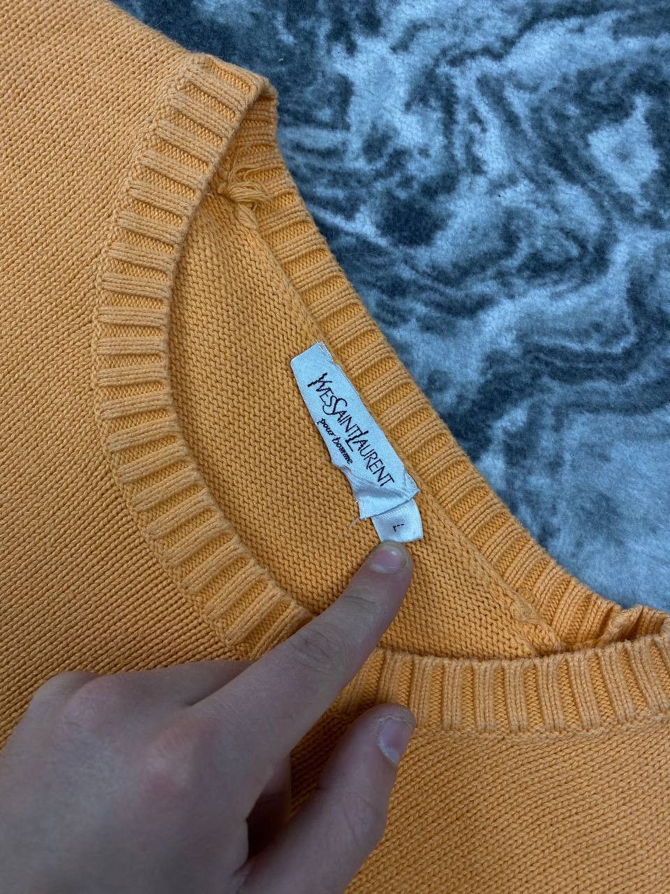 Yves Saint Laurent Vintage Yves Saint Laurent Knit Sweater YSL Logo 90s Men Size US L / EU 52-54 / 3 - 6 Thumbnail