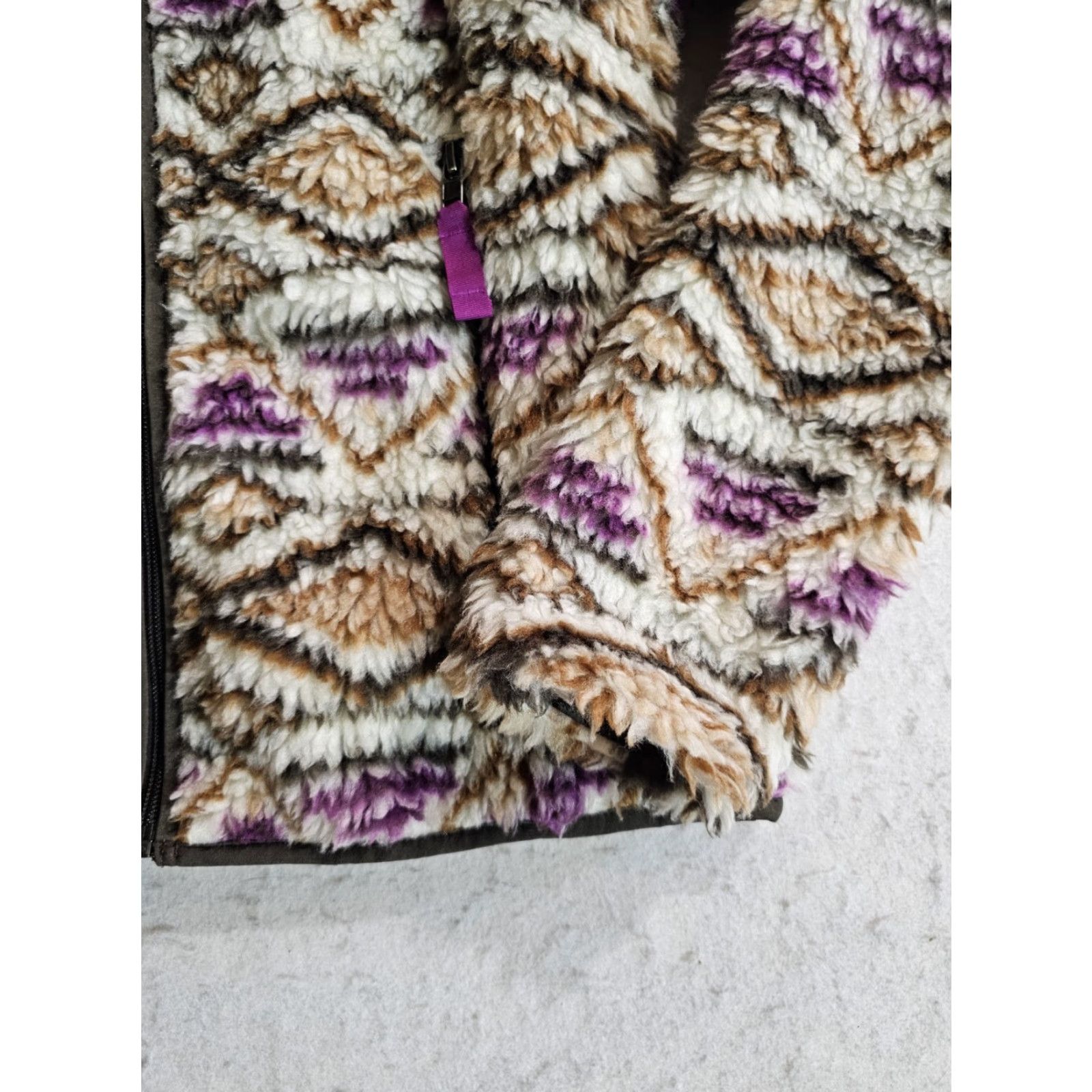 Patagonia VINTAGE Patagonia Retro-X Fleece Full-Zip Hooded Womens Sz M Gold & Purple Jacket Size M / US 6-8 / IT 42-44 - 6 Thumbnail