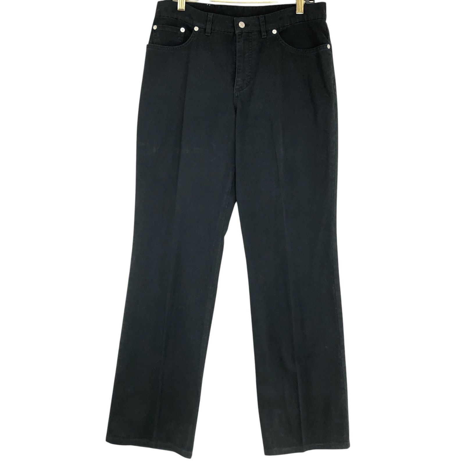 Bogner Bogner Womens Size 10 Long Jeans Straight Leg Stretch Black Size 32" / US 10 / IT 46 - 1 Thumbnail