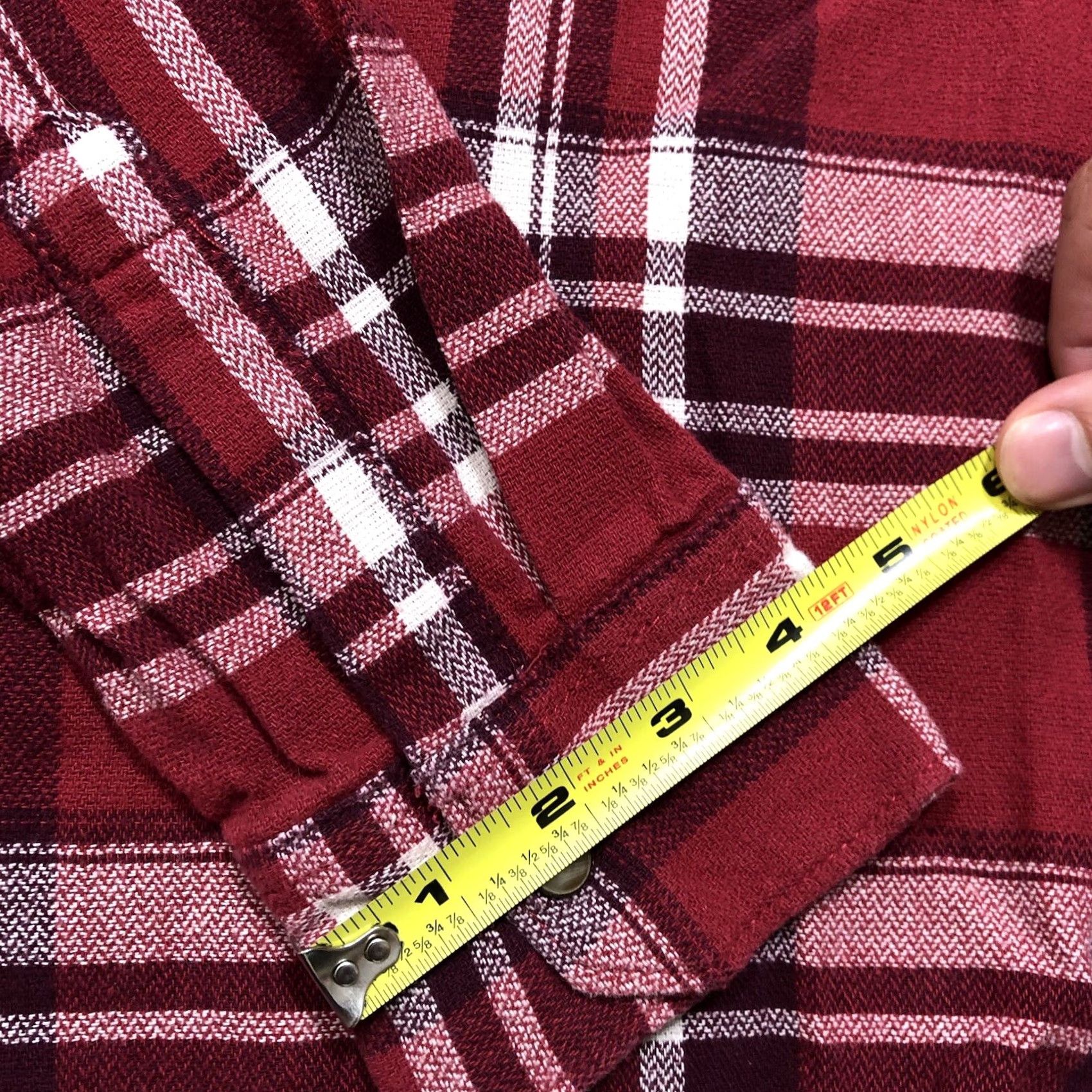 Wrangler VINTAGE Wrangler Red Plaid Men L Pearl Snap Flannel Long Sleeve Shirt Cowboy Size US L / EU 52-54 / 3 - 6 Thumbnail