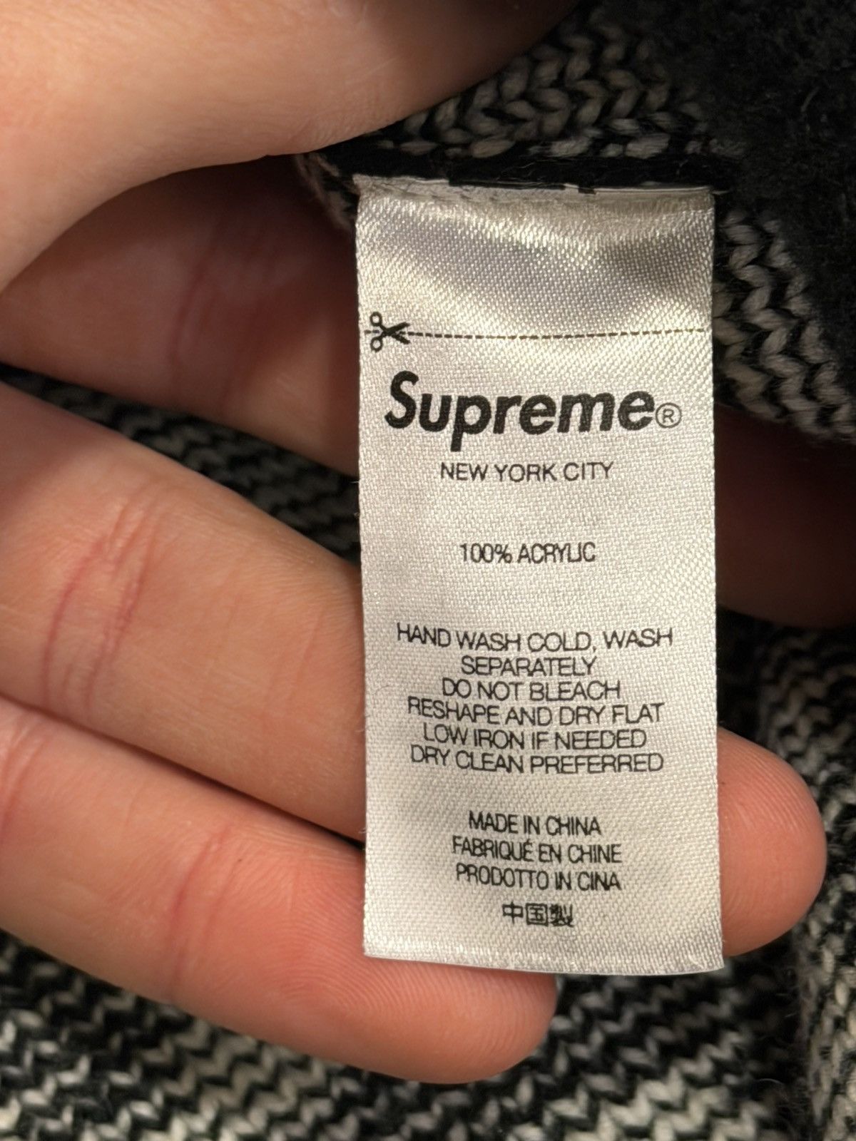 Supreme Supreme Fuck Off Knit Sweater - Black/White Size US L / EU 52-54 / 3 - 5 Thumbnail
