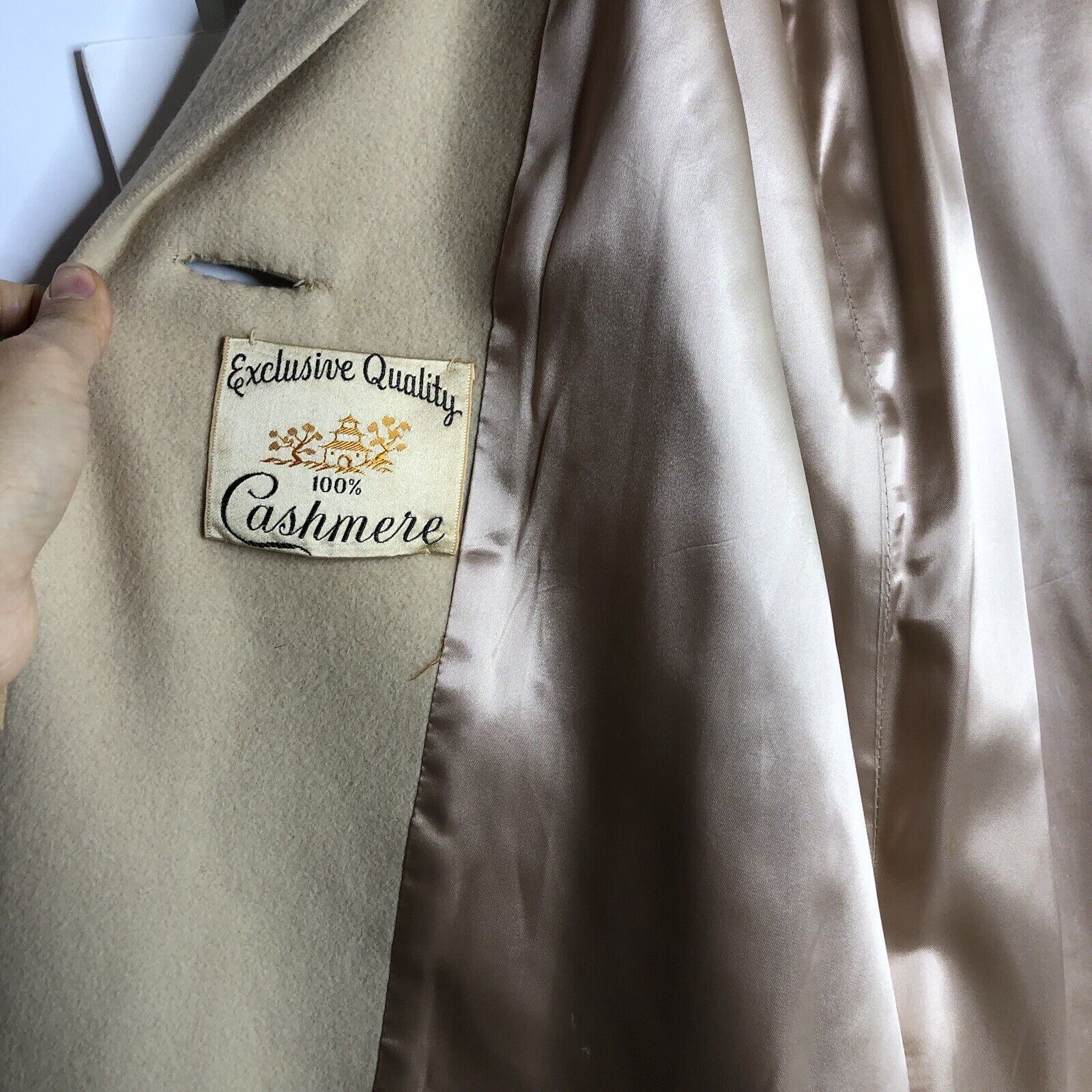 Other Women 80s Tan Long Coat Sz S 100% Cashmere Brown Real ming Size S / US 4 / IT 40 - 18 Thumbnail