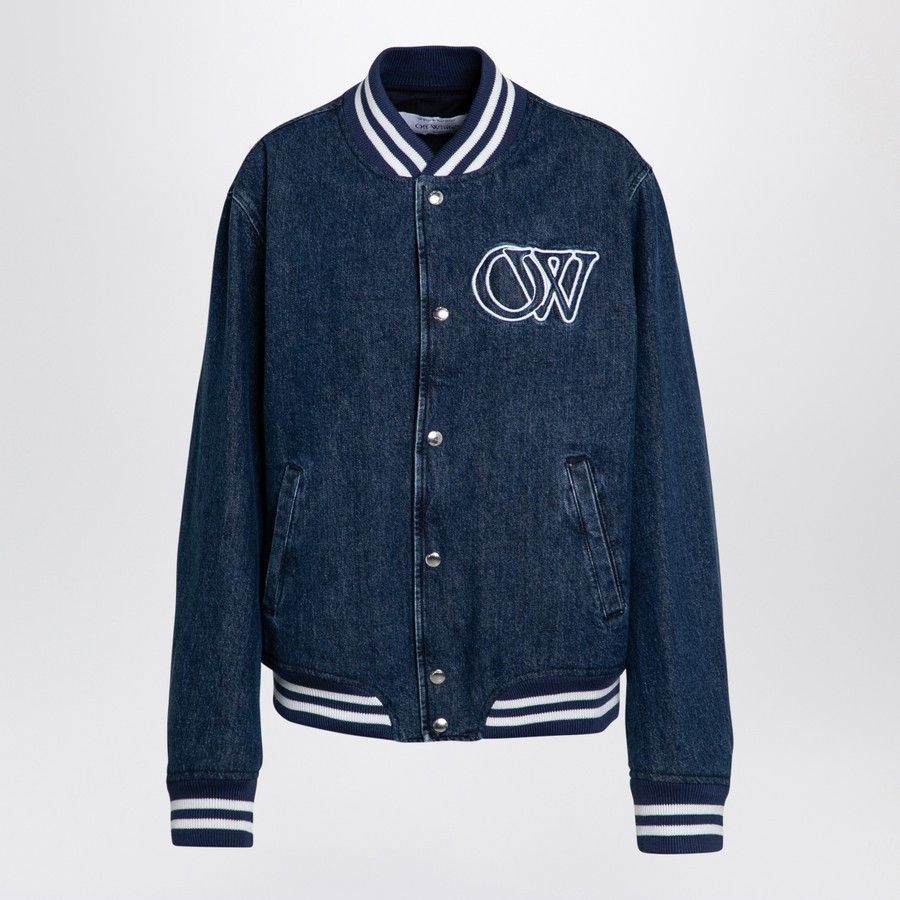o1d2blof0924 Denim Bomber Jacket in Blue