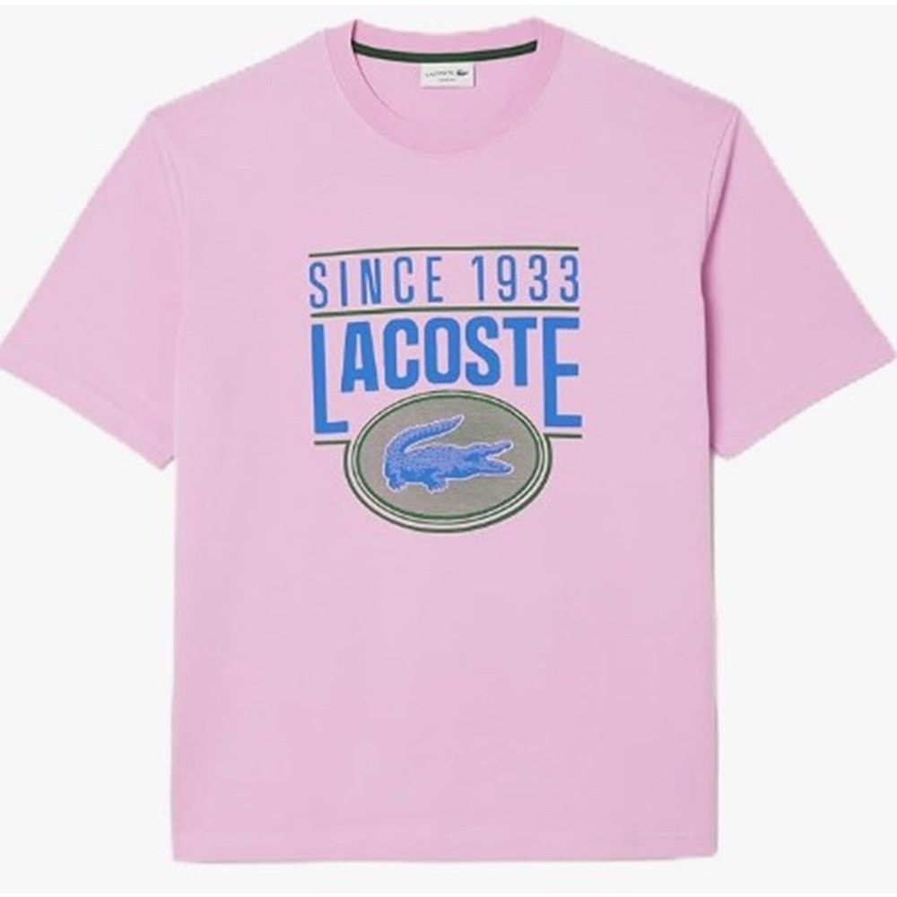 Lacoste Lacoste Men's Loose Fit Front Large Croc Graphic T-Shirt 3XL Size US XXL / EU 58 / 5 - 1 Thumbnail