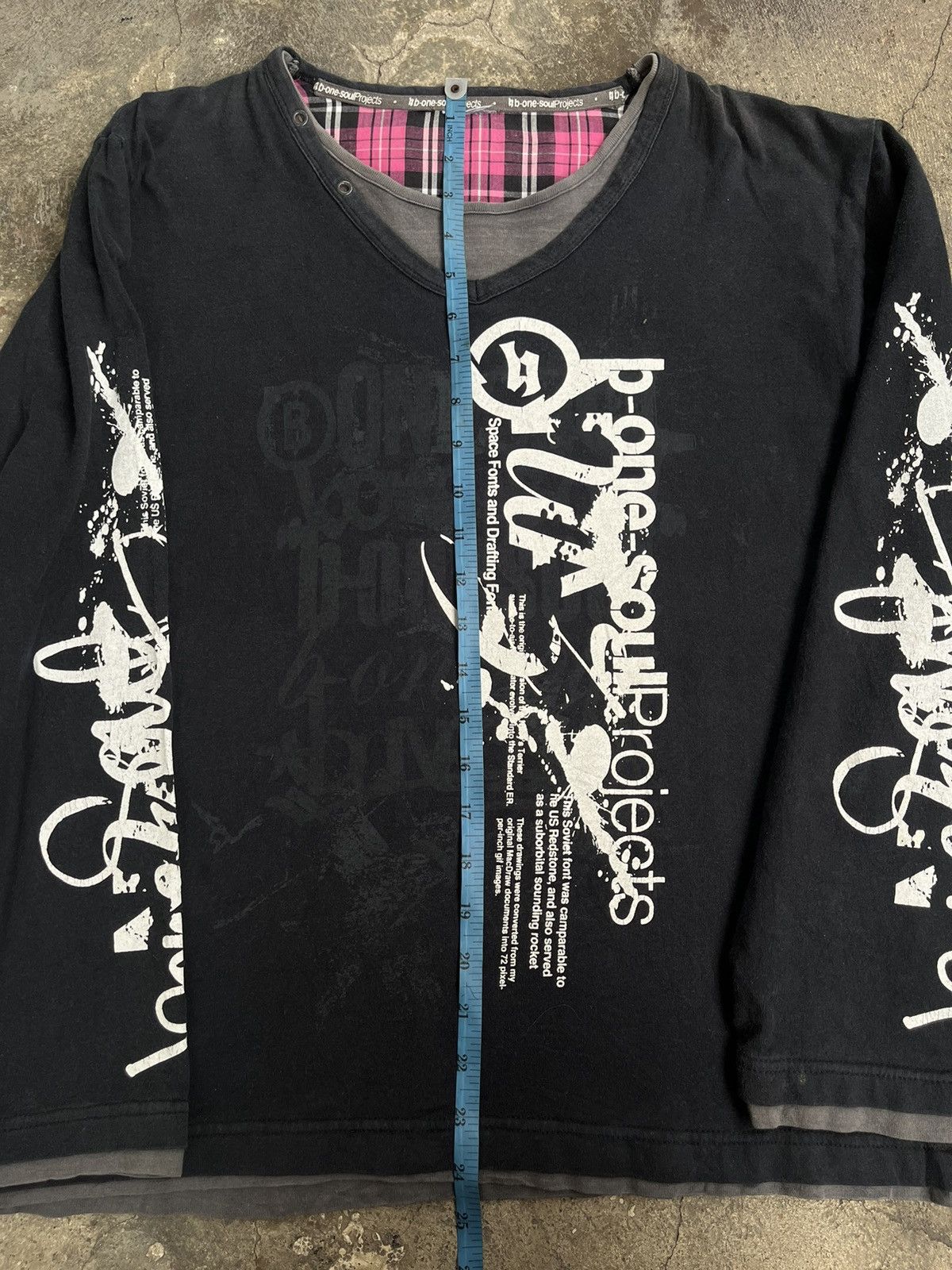 If Six Was Nine 2000s JAPANESE BONEAOUL POEM DOUBLE LAYER GOTHIC PUNK STYLE Size US M / EU 48-50 / 2 - 11 Thumbnail