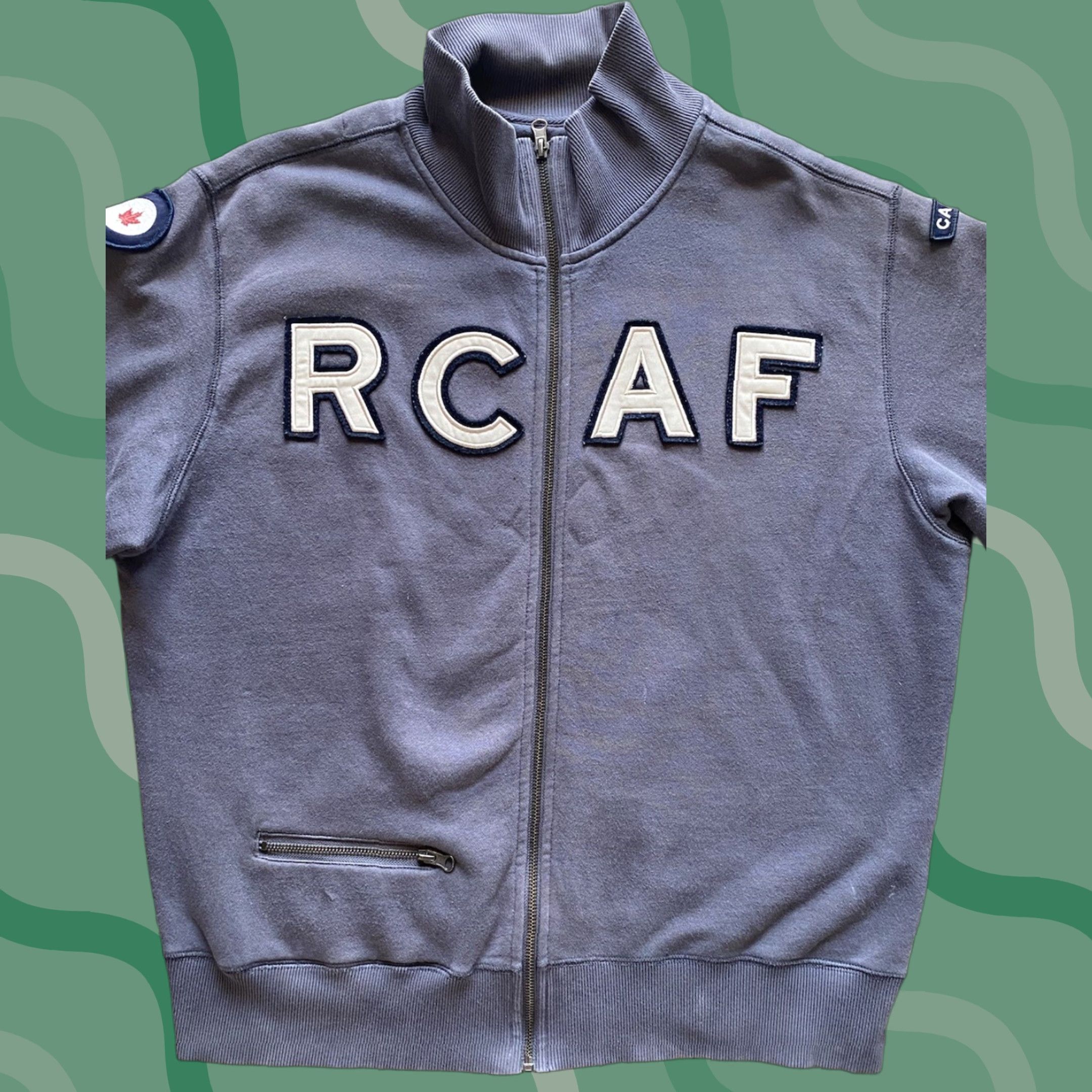 Vintage VINTAGE Red Canoe RCAF Canada Full Zip Sweatshirt Men L Gray Mens Size US L / EU 52-54 / 3 - 1 Thumbnail