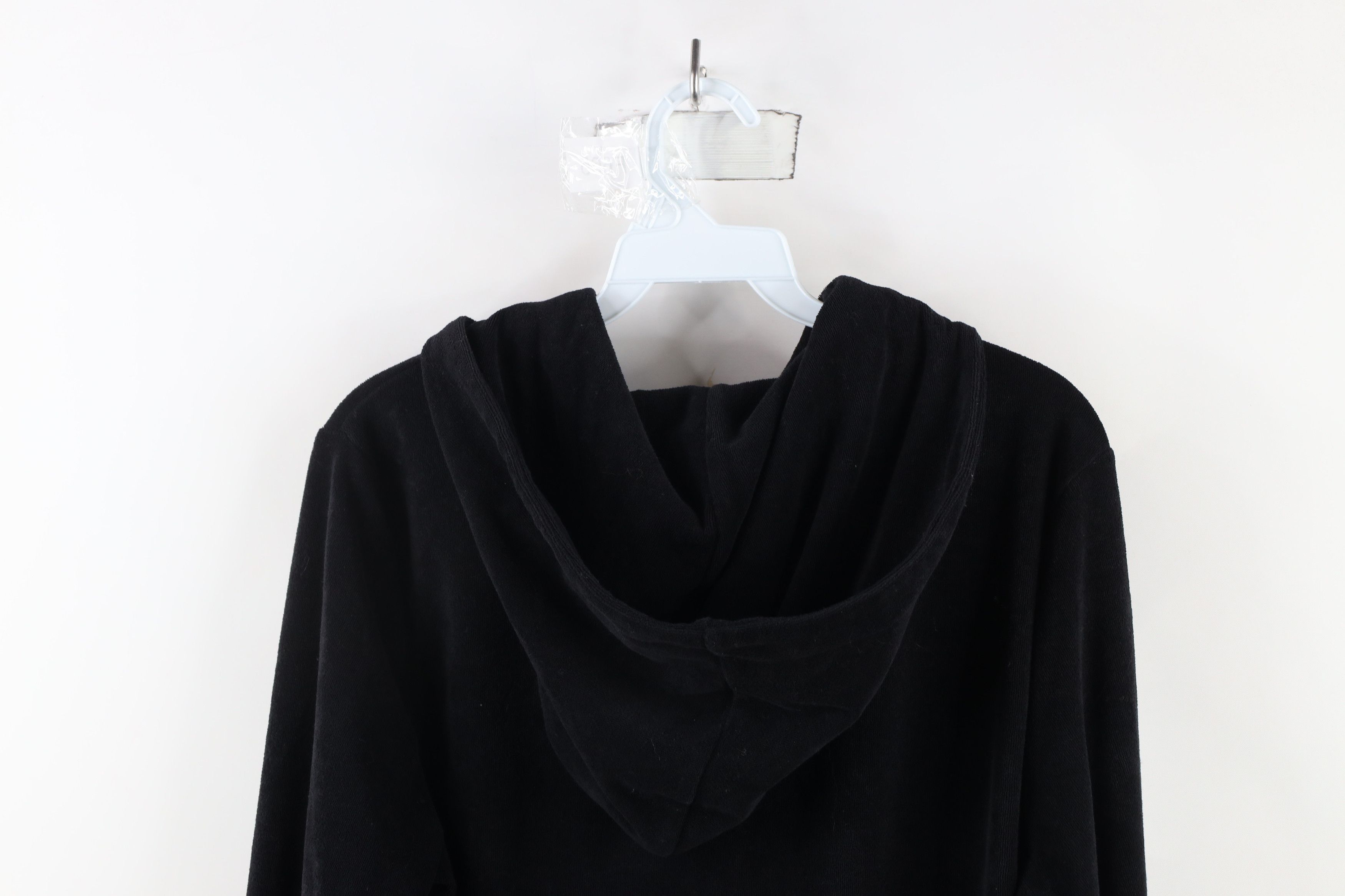 Juicy Couture × Vintage Vintage Y2K Juicy Couture Terry Cloth Full Zip Hoodie Black Size L / US 10 / IT 46 - 10 Thumbnail