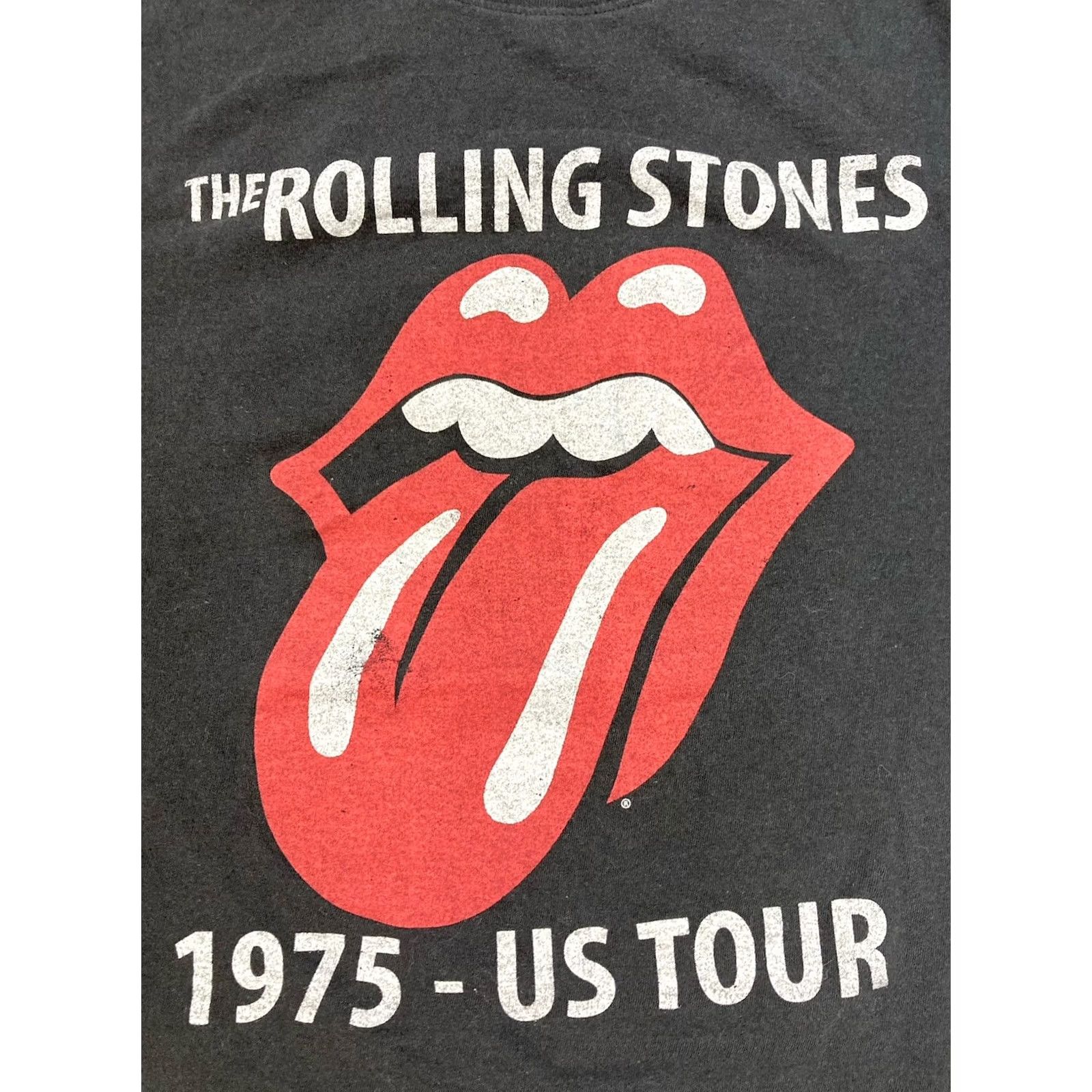 Vintage VINTAGE The Rolling Stones US Tour 1975 Graphic T-shirt Women XXL Black Short Sleeve Size XXL / US 16-18 / IT 52-54 - 2 Thumbnail