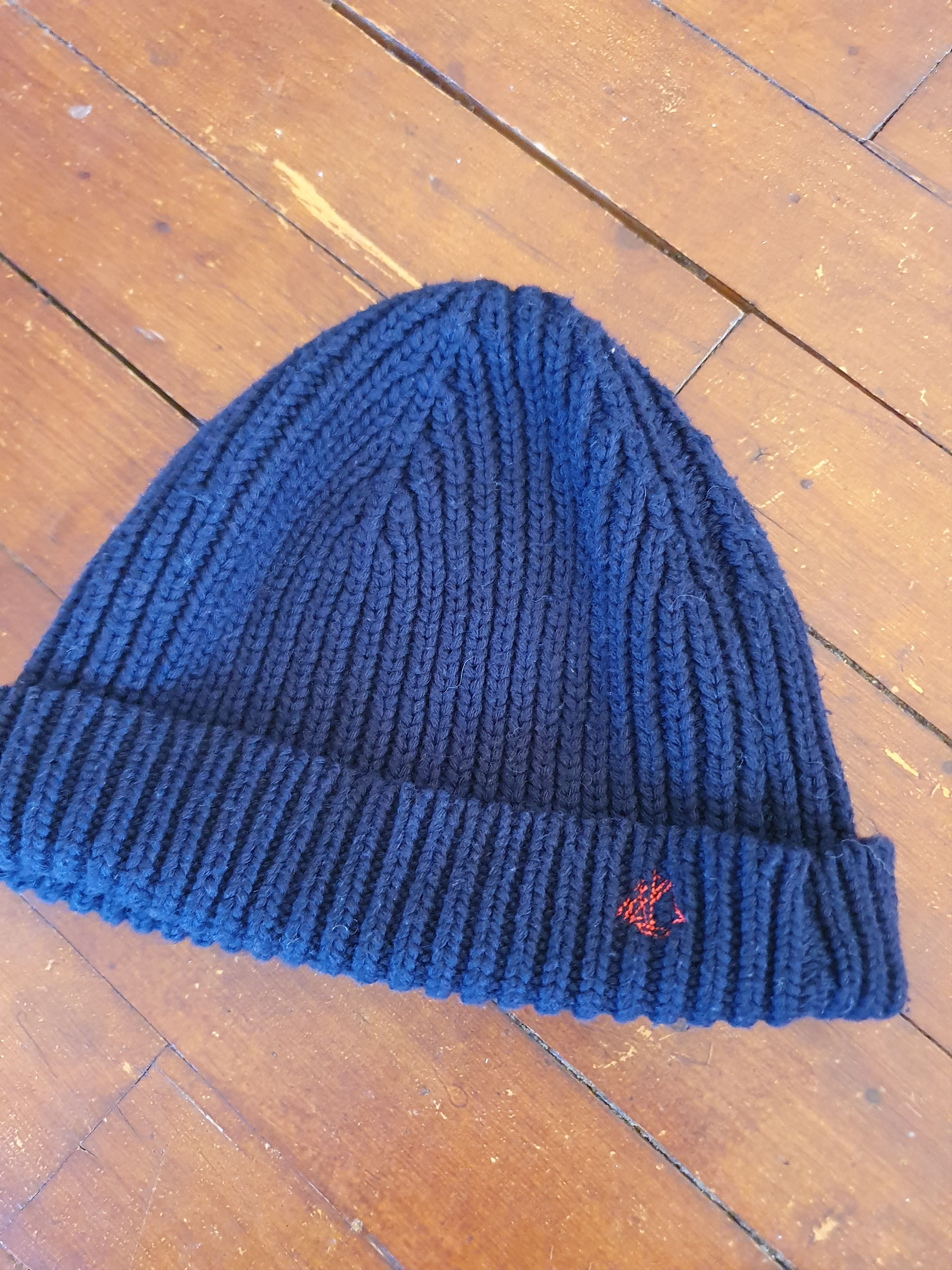 Petit Bateau Petit Bateau Sailor Beanie Navy Blue Cuffed Wool Blend hat Size ONE SIZE - 6 Thumbnail