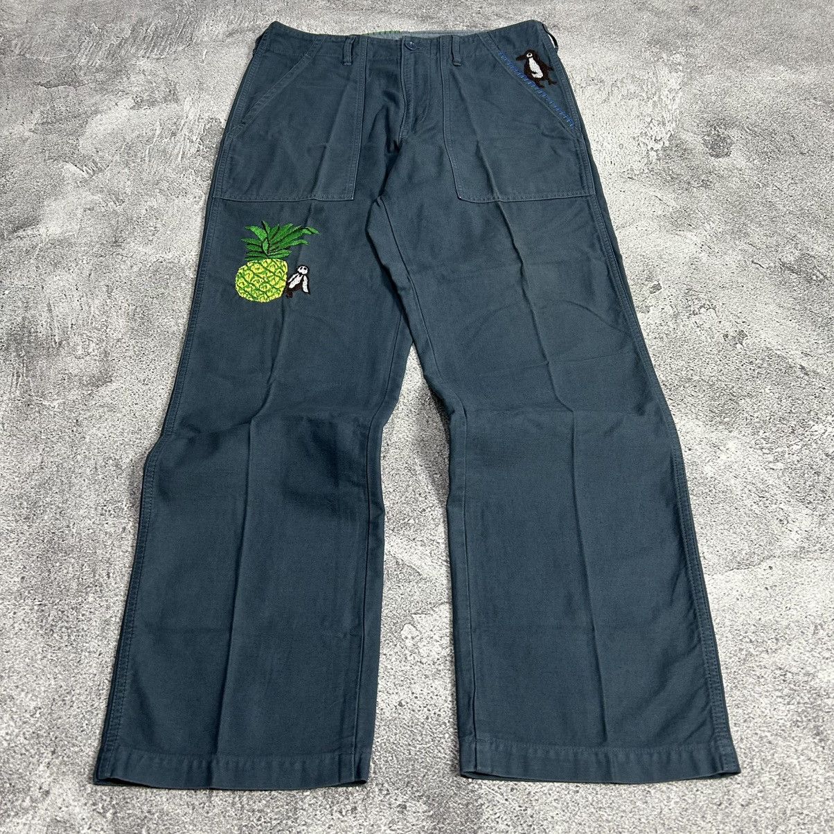 Japanese Brand Vintage Fatigue Pants Bohemian Wool Yarn Art Size US 32 / EU 48 - 2 Thumbnail
