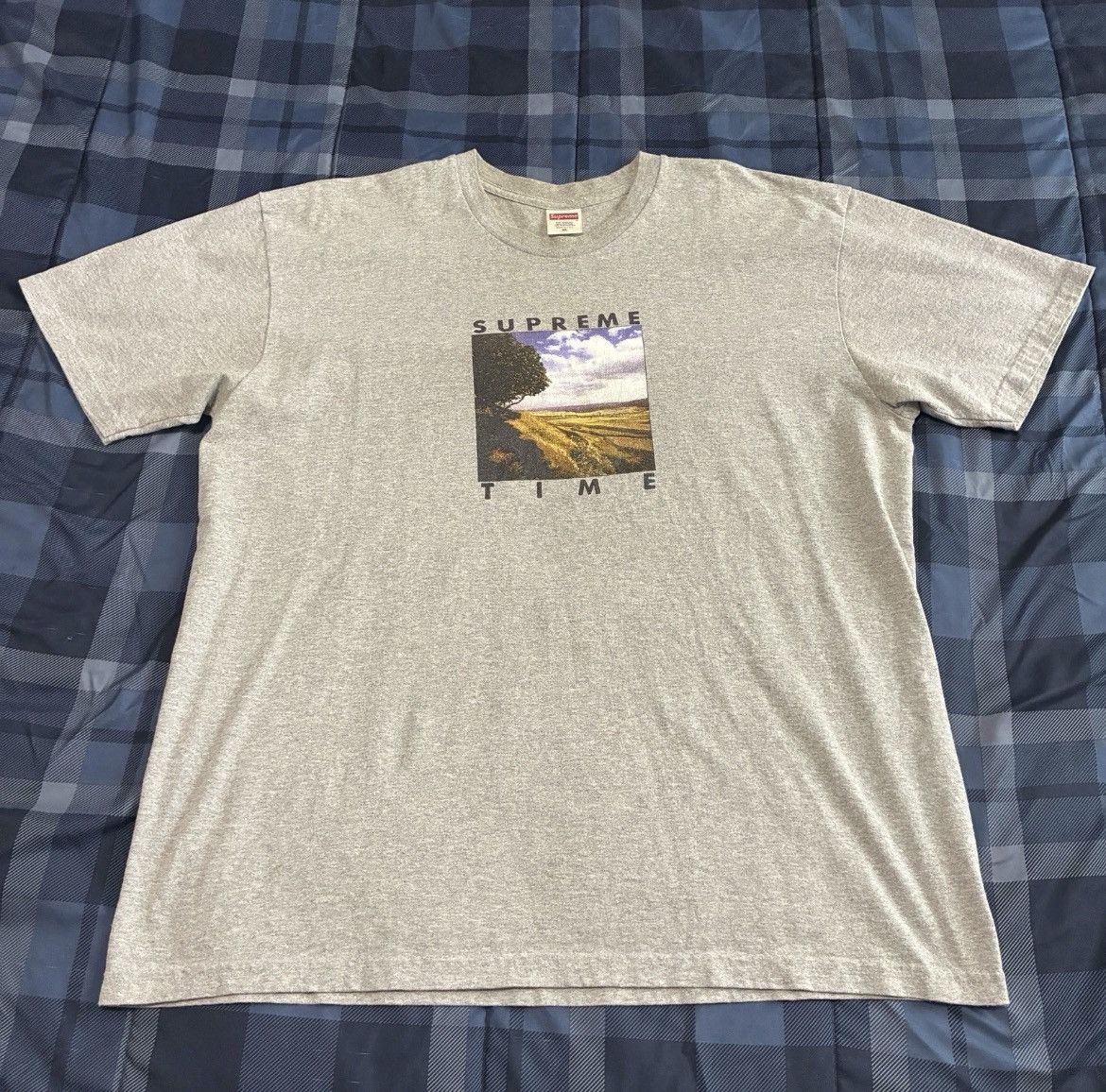 Supreme Supreme Time Tee Short Sleeve T-Shirt SS20 Heather Grey Size US XL / EU 56 / 4 - 1 Thumbnail