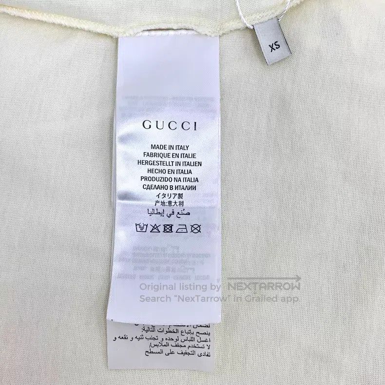 Gucci Gucci Beige tiger letter print cotton round-neck short-sle Size XS / US 0-2 / IT 36-38 - 6 Thumbnail