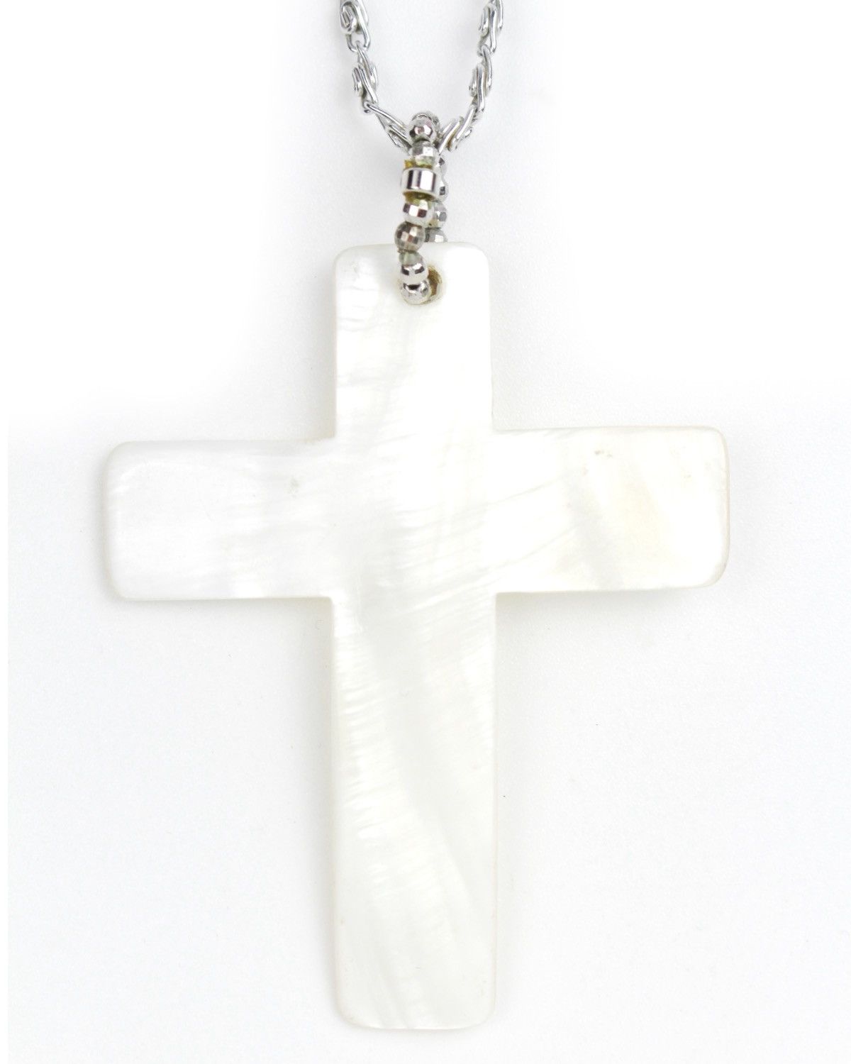 Hysteric Glamour 2000S JAPANESE MADE WHITE SHELL CROSS PENDANT NECKLACE Size ONE SIZE - 3 Thumbnail