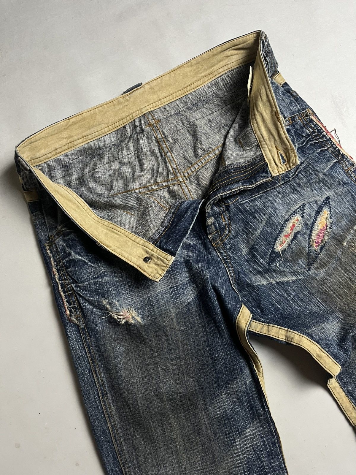 Number (N)ine 💸ACCEPT BINDING💸PPFM SS 06 Distresss Denim Size US 29 - 7 Thumbnail