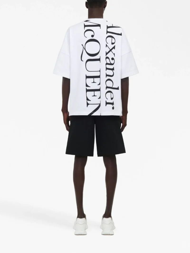 Alexander McQueen o1w1db10725 Exploded Logo T-Shirt in White Size US XL / EU 56 / 4 - 2 Thumbnail