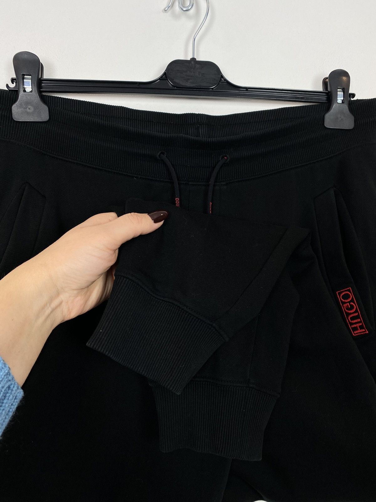 Hugo Hugo Boss Men’s Fleece Cotton Pants Joggers Black Size M Top Size US 34 / EU 50 - 3 Thumbnail