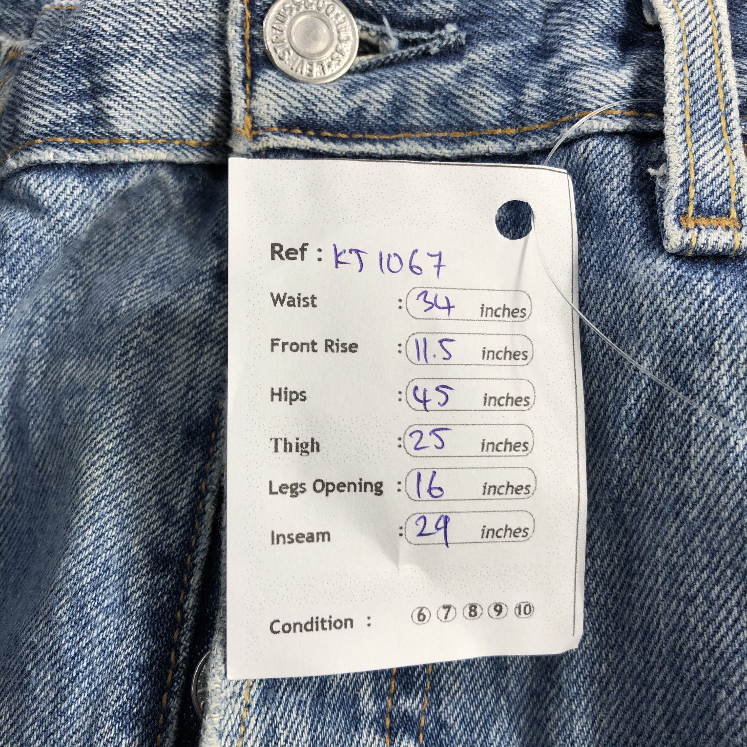 Levi's Vintage Levis 501 Jeans Distressed Denim KJ1067 Size US 34 / EU 50 - 18 Thumbnail
