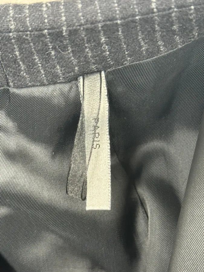 Dior 2010s Dior Grey Wool White Pinstripe Blazer Jacket by Kris Van Assche Size 42R - 12 Thumbnail