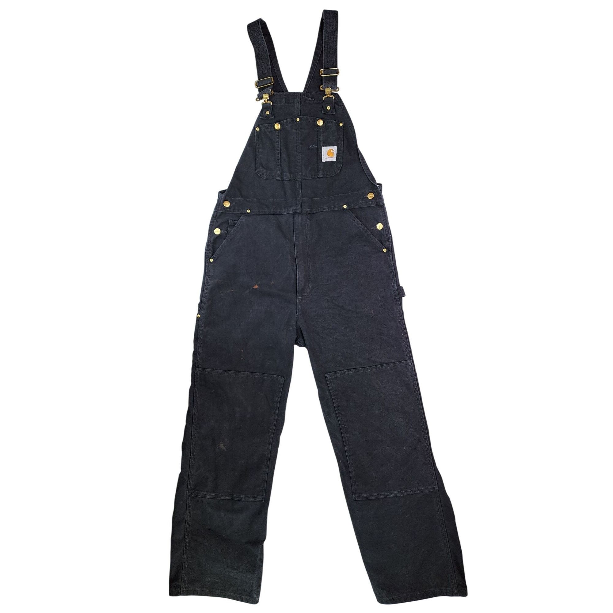 Carhartt Carhartt Black Bib Overalls R01 Pocket Adjustable Straps Size US 36 / EU 52 - 1 Thumbnail