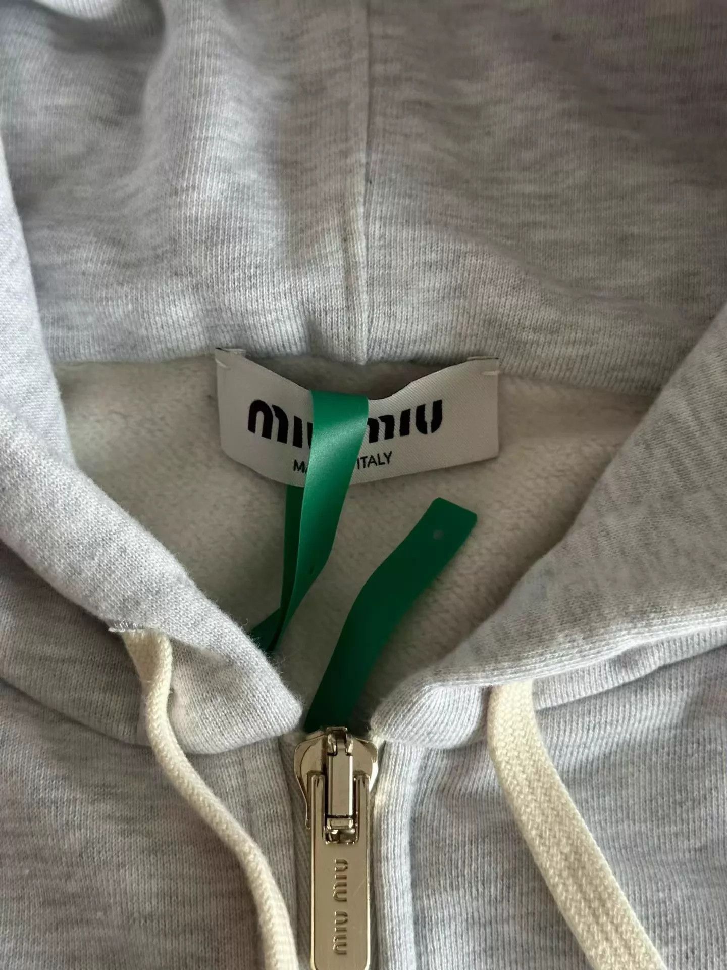 Miu Miu MIU MIU Gray Zip Hoodie Size S 99 New Size S / US 4 / IT 40 - 3 Thumbnail