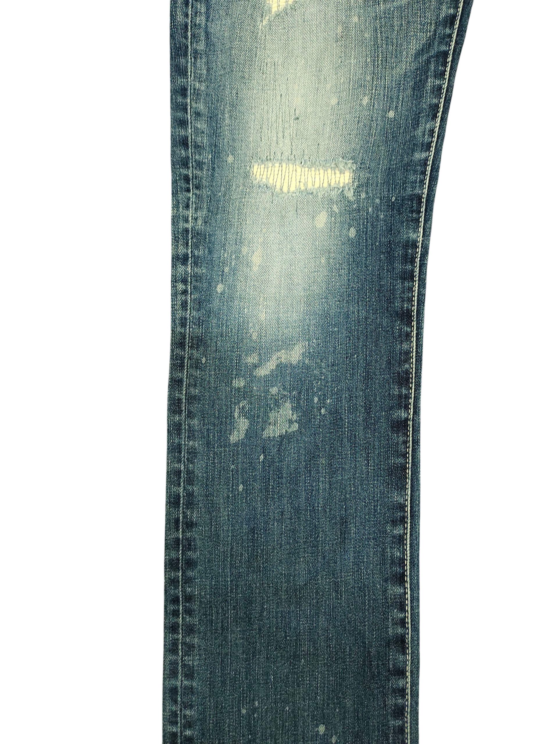 Kapital Vanquish Japan Clawmark Distress Faded Denim Jeans Size US 34 / EU 50 - 4 Thumbnail