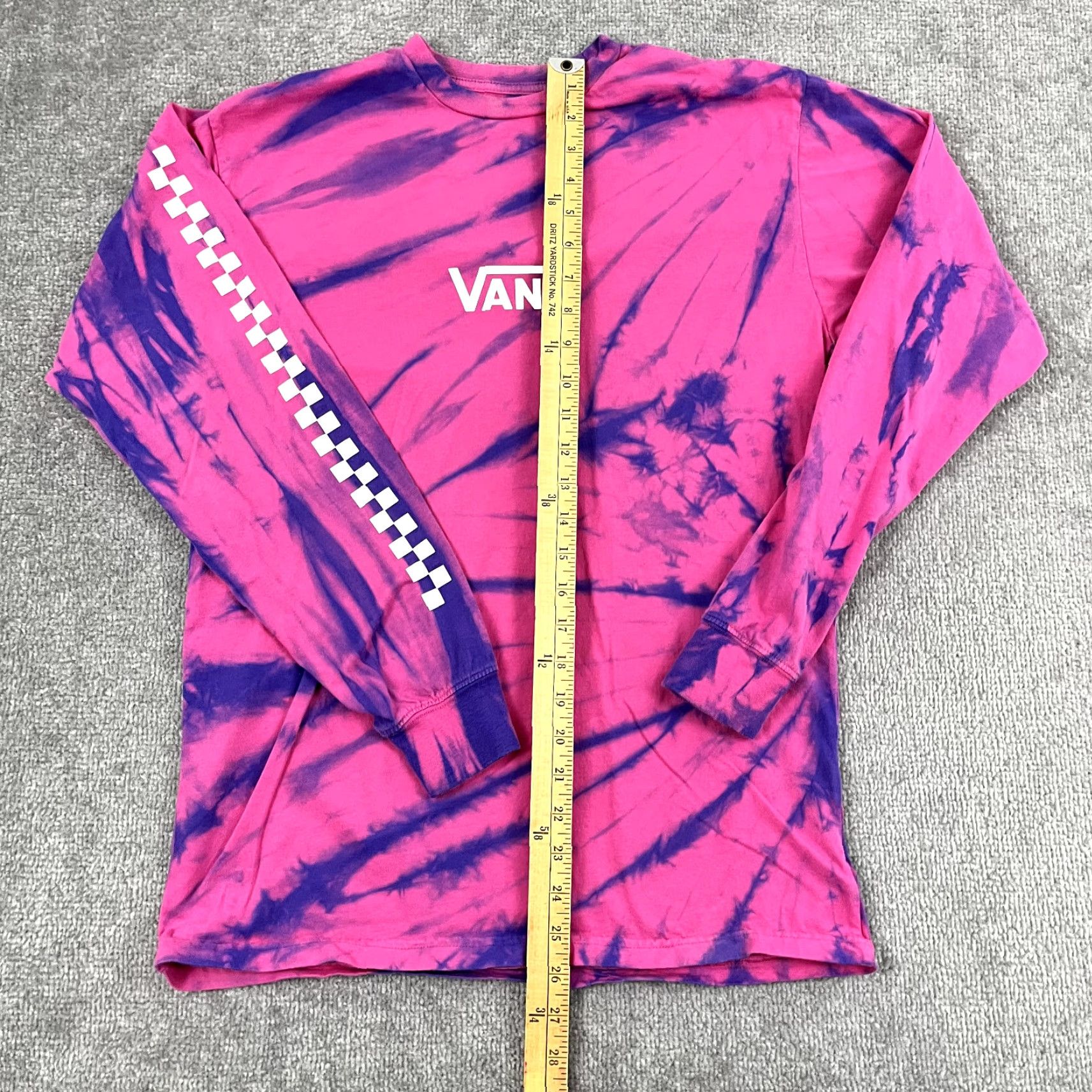 Vans VANS Mens Long Sleeve T-Shirt Graphic Print Crew Neck Fall Spring Summer Winter Casual Crew Pink Purple 2010s Size US M / EU 48-50 / 2 - 4 Thumbnail