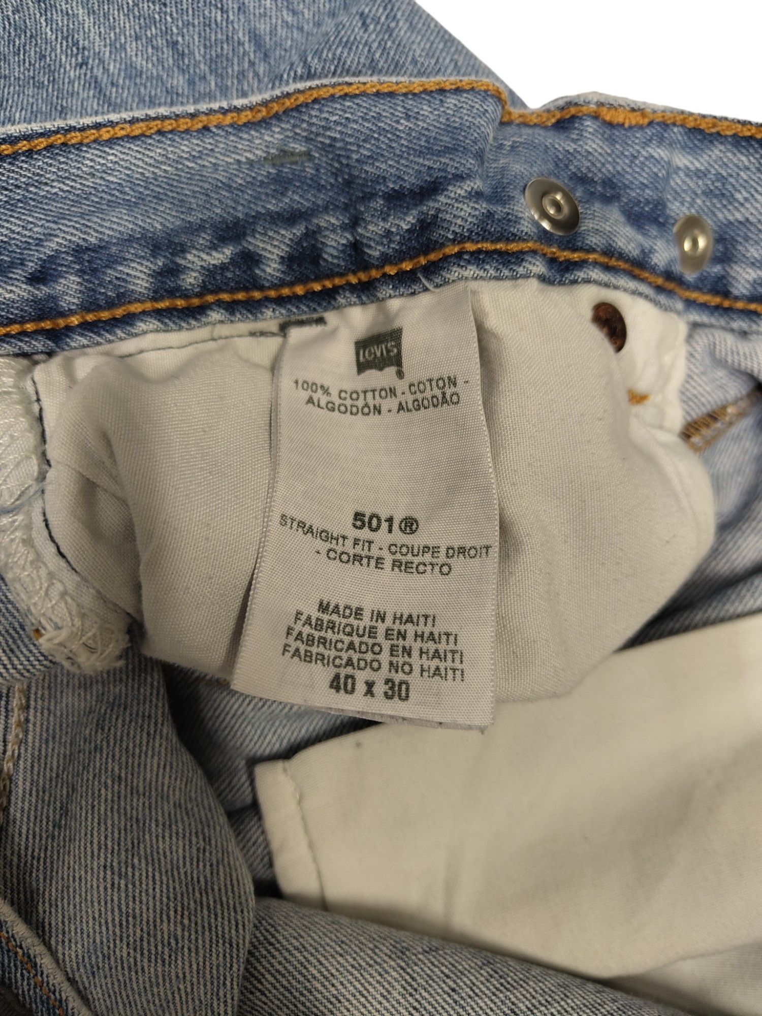 Levi's Levis 501 (W40 L30) By Poliquant Size US 30 / EU 46 - 5 Thumbnail