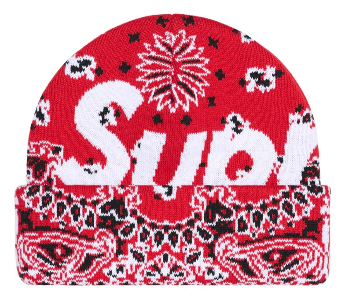 Supreme Supreme Red Bandana Big Logo Beanie Size ONE SIZE - 4 Thumbnail
