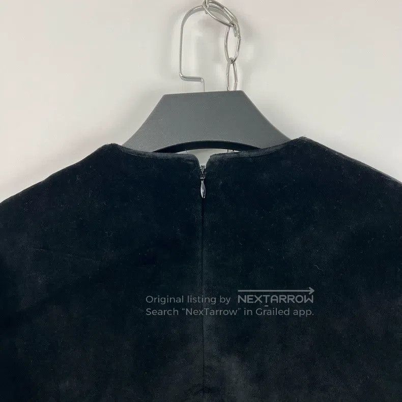 Balenciaga Balenciaga Black velvet heavy embroidery short-sleeve Size XS / US 0-2 / IT 36-38 - 6 Thumbnail
