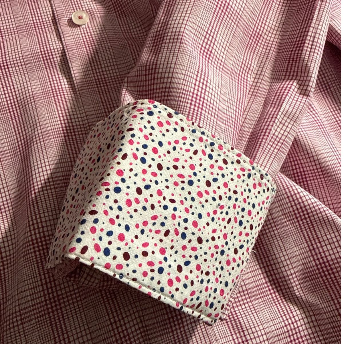 BUGATCHI Bugatchi Abstract Cuff Plaid Button Down Dress Shirt XL Size US XL / EU 56 / 4 - 4 Thumbnail