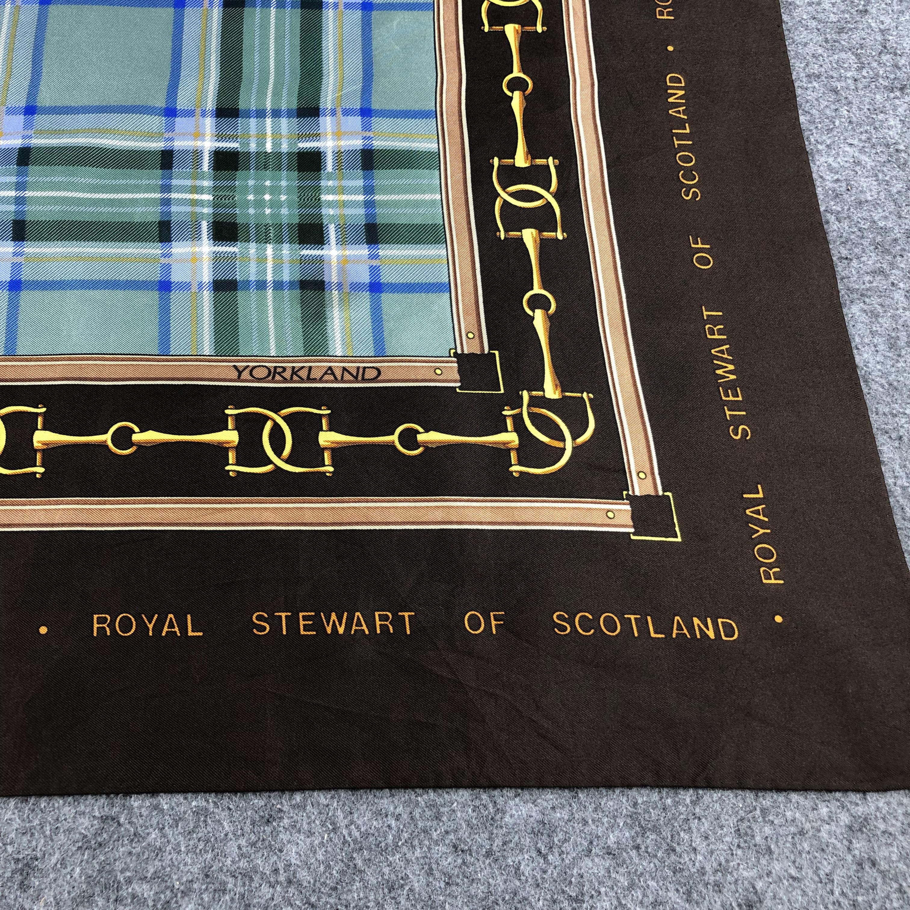 Japanese Brand Yorkland Tartan Silk Scarf M380 Size ONE SIZE - 5 Thumbnail