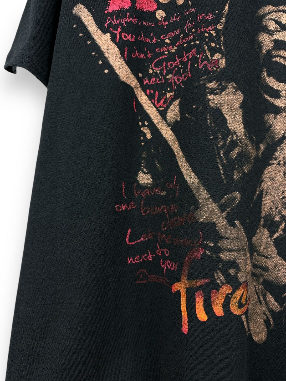 Jimi Hendrix × Vintage × Zion Rootswear Vintage 2009 Jimi Hendrix Fire T-Shirt Zion Tag Size US L / EU 52-54 / 3 - 6 Thumbnail