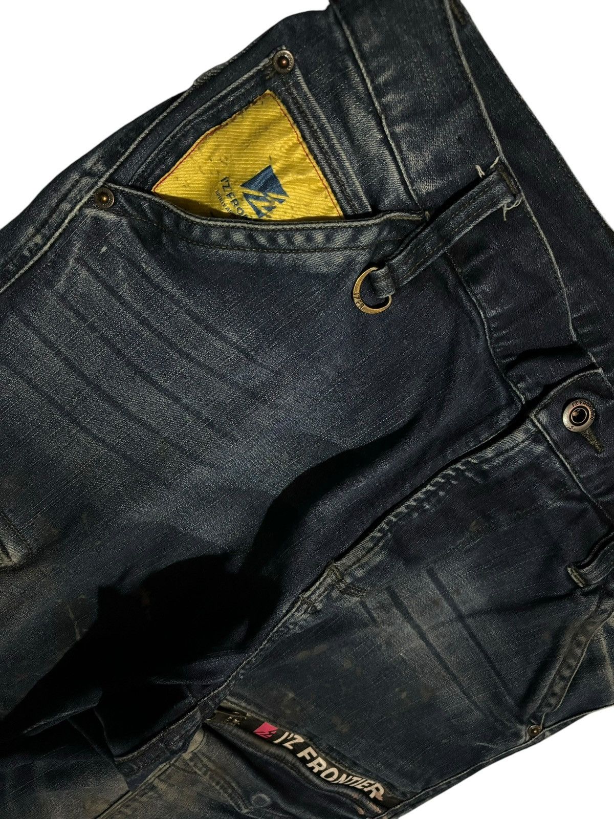 FRONTEER × Japanese Brand I’z Frontier Faded Season Distressed Multi Pocket Jeans Size US 31 - 4 Thumbnail