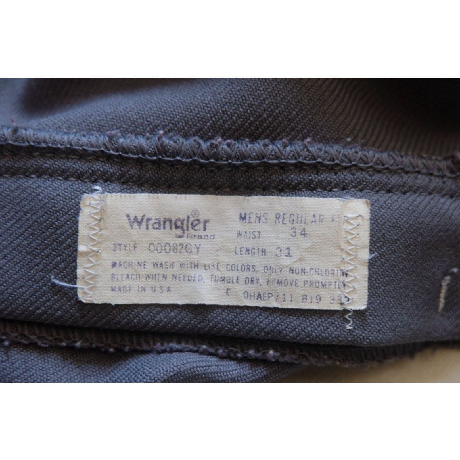 Wrangler VINTAGE Wrangler Gray 7" Polyester Shorts Men 34 Regular 9 0s 80s 90s USA Made Size US 34 / EU 50 - 5 Thumbnail