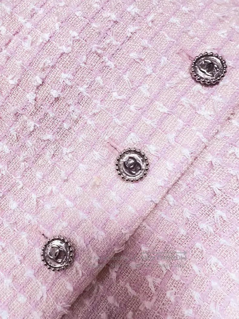 Chanel Chanel White tweed lapel short-sleeved coat Size XXS / US 00 / IT 34 - 4 Thumbnail