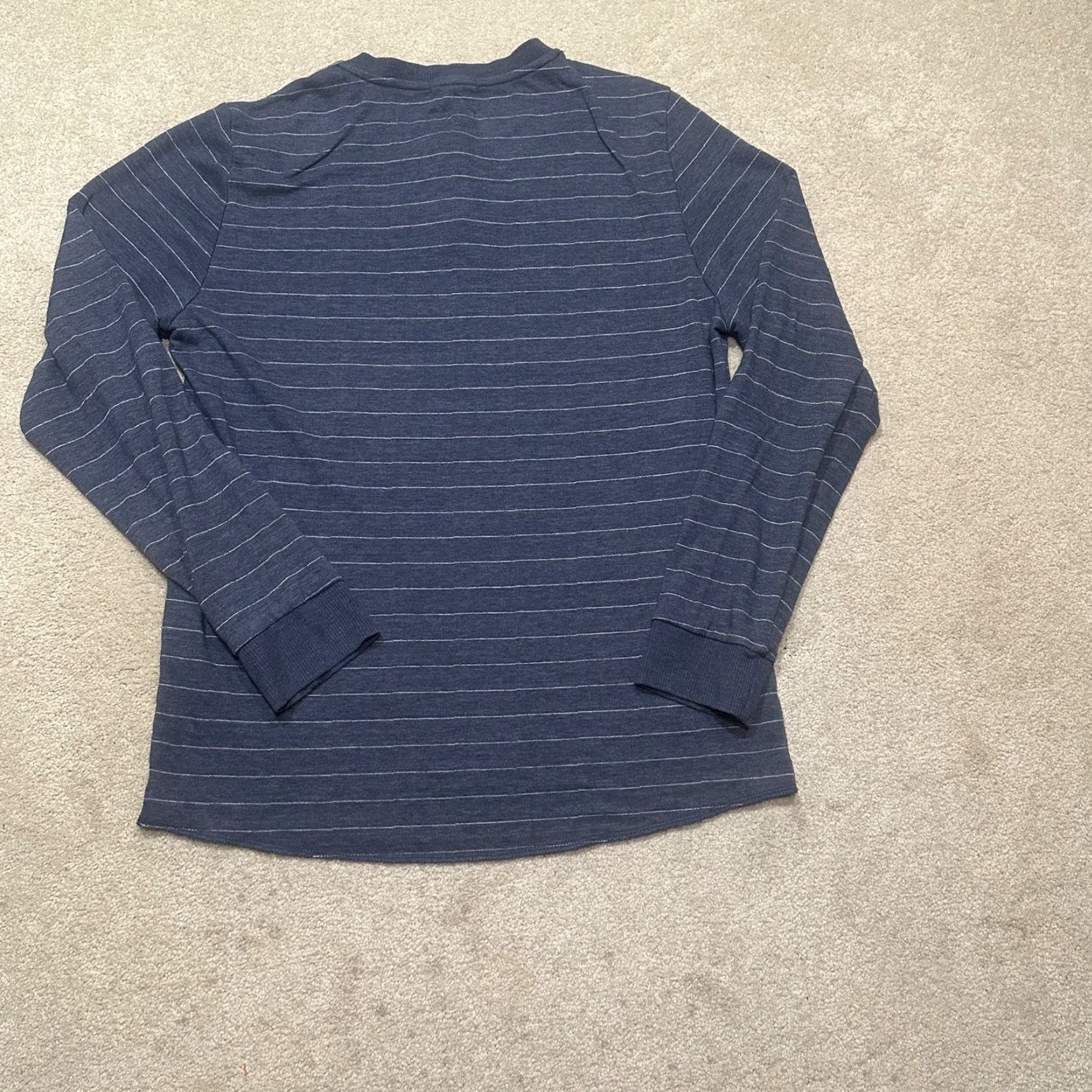 Marine Layer Marine Layer Henley T Shirt Mens Medium Blue Longsleeve Striped Size US M / EU 48-50 / 2 - 3 Thumbnail