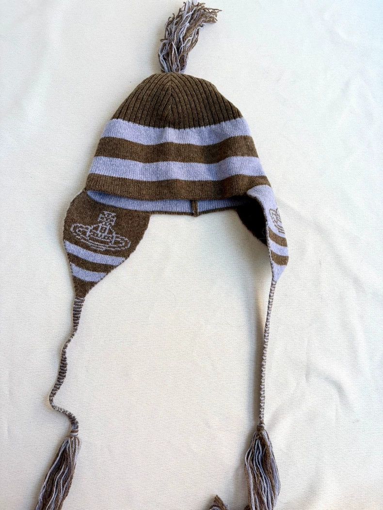 Vivienne Westwood Vivienne Westwood Purple striped true one flight cap ear c Size ONE SIZE - 4 Thumbnail
